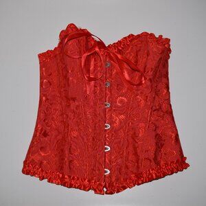 Red Corset Top for Women Pirate Corsets - Size Medium :
